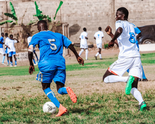 African players playing soccer